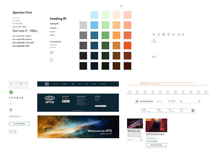 User Interface of IPTS Travel Site