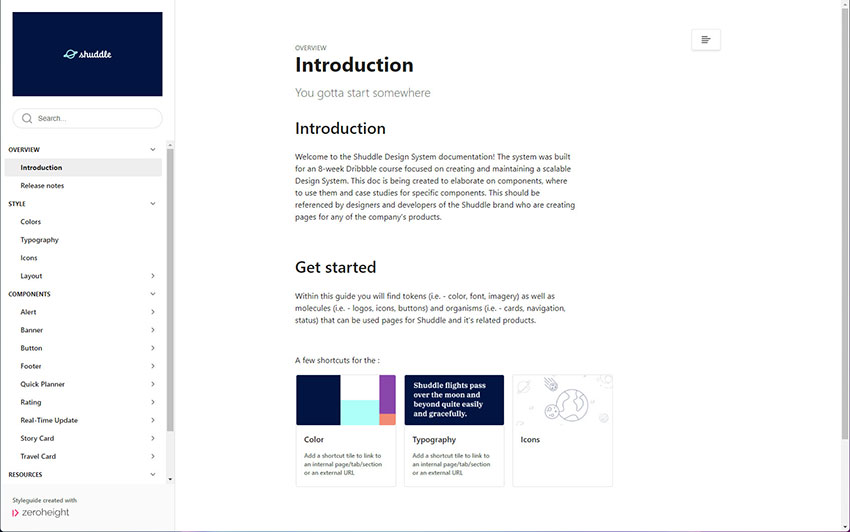 Image of Zeroheight Documentation